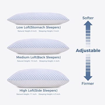 OSBED Cooling Memory Foam Pillows - Adjustable Comfort Set