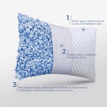 OSBED Cooling Memory Foam Pillows - Adjustable Comfort Set