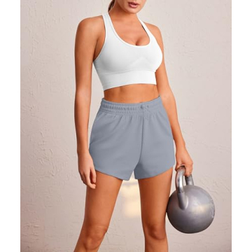 PINSPARK Women's Athletic Sweat Shorts with Pockets