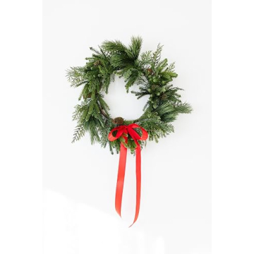 Merry Market Red Satin Ribbon for Holiday Gift Wrapping