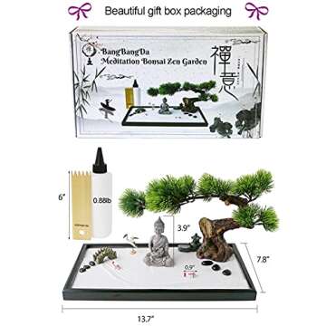 Japanese Zen Garden Kit for Desk - Relaxation Decor Gift