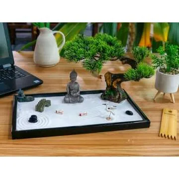 Japanese Zen Garden Kit for Desk - Relaxation Decor Gift