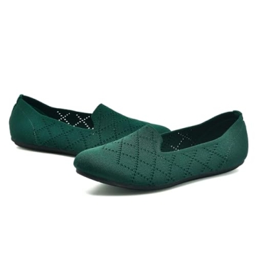 poemlady Women’s Comfortable Ballet Flats Memory Foam Knit
