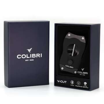 Colibri V-Cut Cigar Cutter - Ergonomic Stainless Steel Design