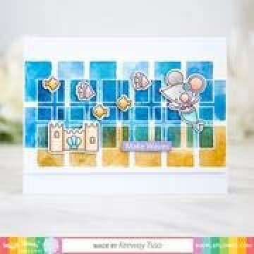 Waffle Flower Color Swatches for Watercolors - Photopolymer Clear Stamps Including Swatch Charts and Grids for Staining, Granulation, and Transparency Studies & Icons for Lightfast Rating & Pigment #