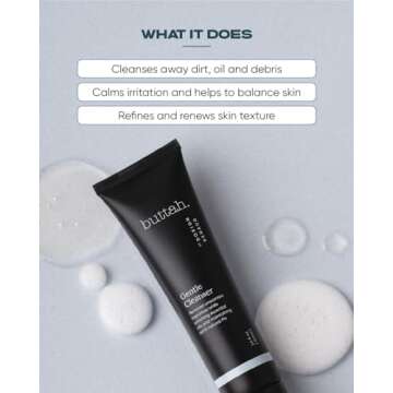 Buttah Skin by Dorion Renaud Facial Cleanser 3.4oz - Clarifying Face Wash - Oil & Dirt Extracting Wash - Daily Cleansing - Naturally Based - Face Wash for Melanin Rich Skin - Black