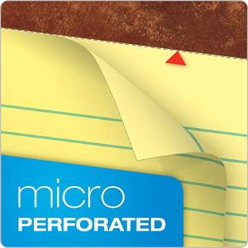 TOPS 5 x 8 Legal Pads, 12 Pack, Yellow Paper, Made in USA