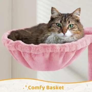 Yaheetech Cat Tree Cat Tower for Indoor Cats Multi-Level Cat Towers Condo with Scratching Posts & Basket, Cat Furniture