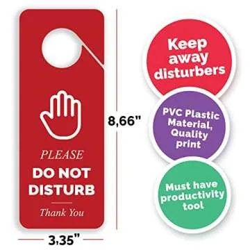 Durable Do Not Disturb Door Hanger Sign Set for All Ages