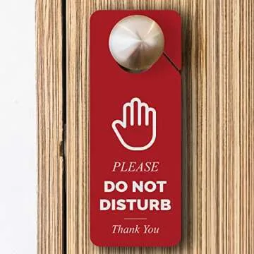 Durable Do Not Disturb Door Hanger Sign Set for All Ages