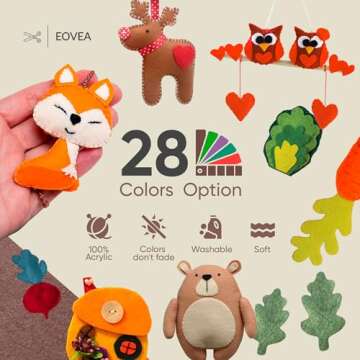 EOVEA Acrylic Felt Fabric by The Yard | Soft and Durable