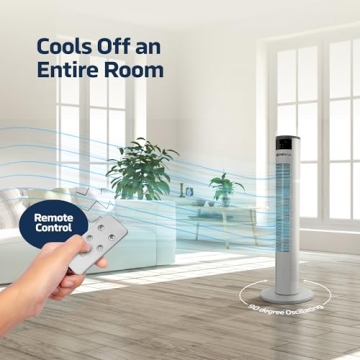 NEXAIR 36” Oscillating Tower Fan with Remote Control