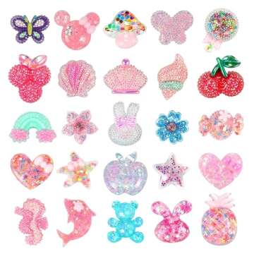 dntt 25PCS Cute bling Shoe Charms for Girls Cute Shoe Charms for Adults Teens Kids Kawaii Shoe Decor...
