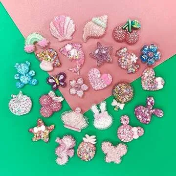 dntt 25PCS Cute bling Shoe Charms for Girls Cute Shoe Charms for Adults Teens Kids Kawaii Shoe Decoration Charms for Clog Sandals Birthday Party Gift
