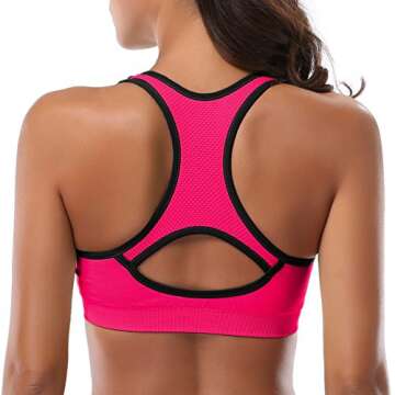 MIRITY Women Racerback Sports Bras - High Impact Workout Gym Activewear Bra