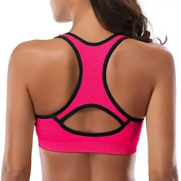 MIRITY Women Racerback Sports Bras - High Impact Workout Gym Activewear Bra