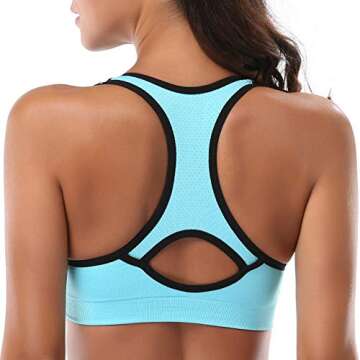 MIRITY Women Racerback Sports Bras - High Impact Workout Gym Activewear Bra