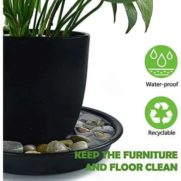 Durable 16 Inch Eco-Friendly Plant Saucer for Indoor Use