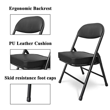 Fusehome Mini Folding Portable Camping Chair with Padded Seat