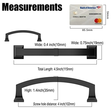 Coinkoly Matte Black Cabinet Pulls 10 Pack for Easy Upgrade