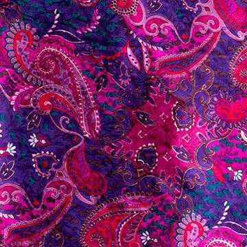 Wyoming Traders Women's Vibrant Paisley Silk Wild Rag