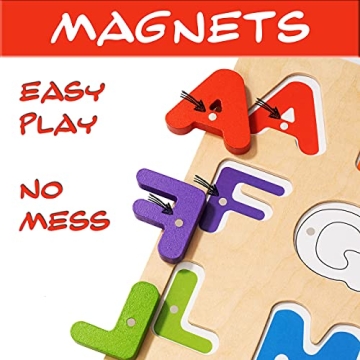 Magnetic Wooden ABC Puzzle for Early Learning Fun