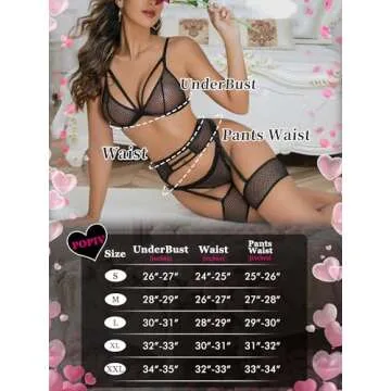 popiv Women's 4-Piece Sexy Lingerie Set in Light Pink