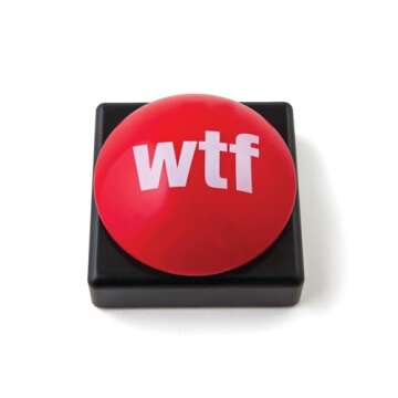 BigMouth Inc What the Bleep Talking Button for Funny Desk Decor, White Elephant for Office, Desk Toy...