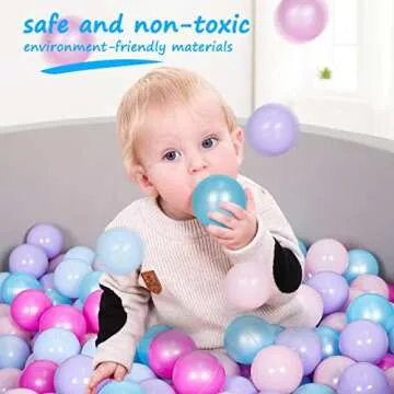 THREGGROW Play Pit Balls Pack of 100 - BPA Free 4 Colors Hollow Soft Plastic Ball for Toddlers Baby Kids Birthday Pool Tent Party Favors Summer Water Bath Toy (5.5CM)