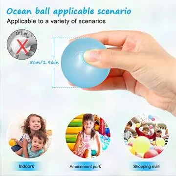 THREGGROW Play Pit Balls Pack of 100 - BPA Free 4 Colors Hollow Soft Plastic Ball for Toddlers Baby Kids Birthday Pool Tent Party Favors Summer Water Bath Toy (5.5CM)