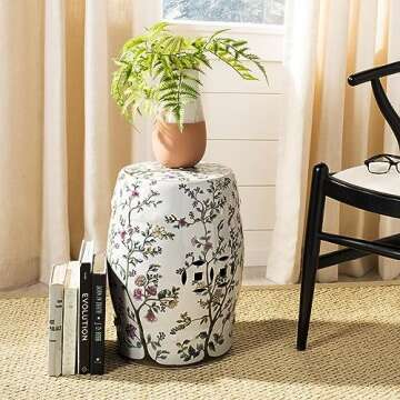 Elegant Blooming Tree Ceramic Garden Stool for Your Home