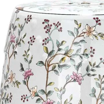 Elegant Blooming Tree Ceramic Garden Stool for Your Home