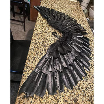 Black Angel Wings and Halo Set for Halloween Fun