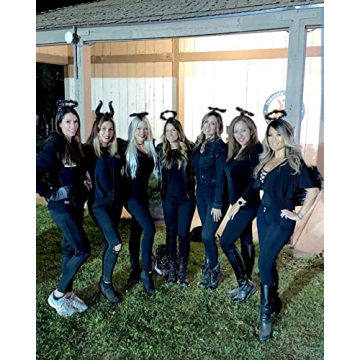 Black Angel Wings and Halo Set for Halloween Fun