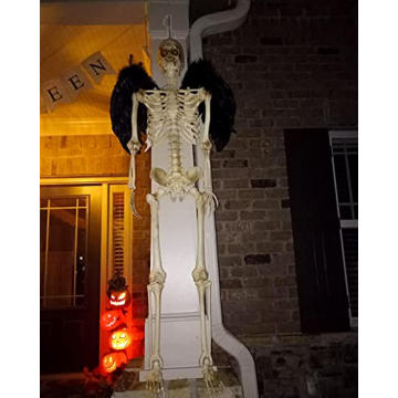 Black Angel Wings and Halo Set for Halloween Fun