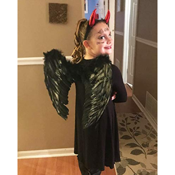 Black Angel Wings and Halo Set for Halloween Fun
