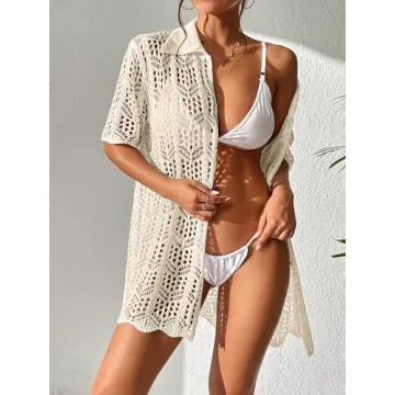 GORGLITTER Crochet Beach Cover Up Dress - Summer Fashion
