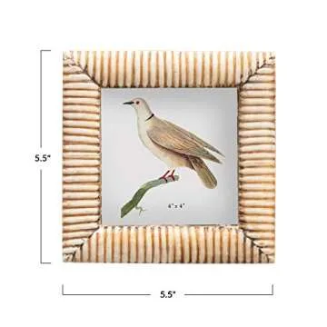Elegant Creative Co-Op Ribbed Photo Frame for Memories