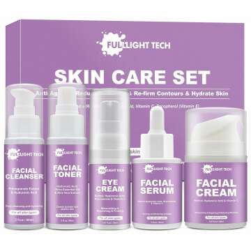 Anti-Aging Skin Care Routine Kit - Reduce Wrinkles & Hydrate Skin