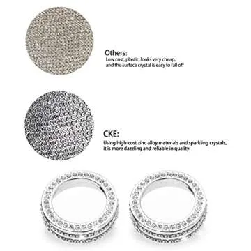 CKE Sporty Crystal Bling Cover Rings for 2018-2024 Camry