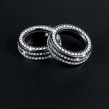 CKE Sporty Crystal Bling Cover Rings for 2018-2024 Camry