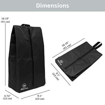 Miicrux Odor Absorbing Travel Shoe Bag for Men and Women