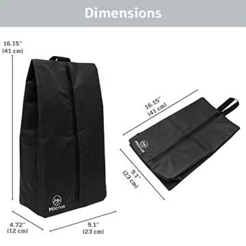 Miicrux Odor Absorbing Travel Shoe Bag for Men and Women
