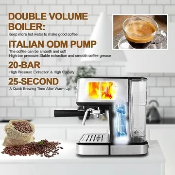 Gevi Espresso Coffee Machine with Steamer for Home Brewing