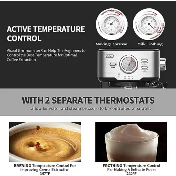 Gevi Espresso Coffee Machine with Steamer for Home Brewing