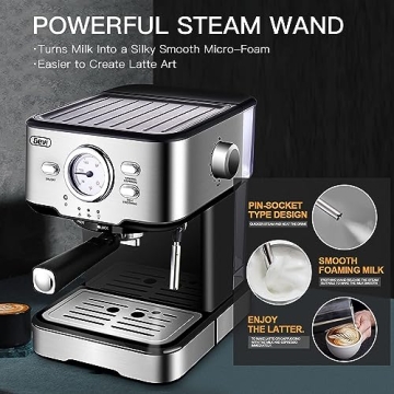 Gevi Espresso Coffee Machine with Steamer for Home Brewing