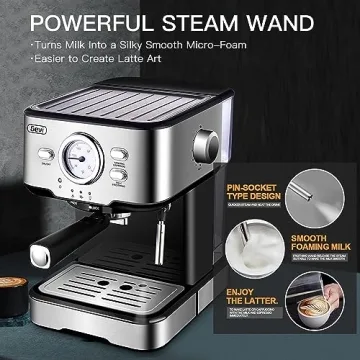 Gevi Espresso Coffee Machine with Steamer for Home Brewing