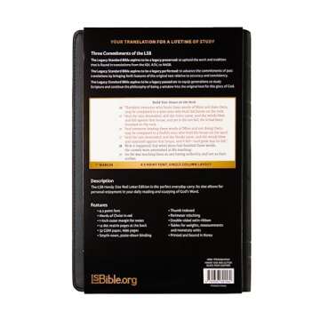Legacy Standard Bible, Handy Size Paste-Down Black Faux Leather Red Letter