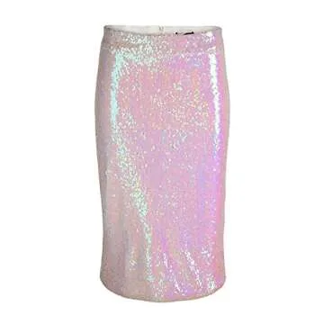 IRISIE Women's Sparkling Sequins Midi Dress in Pink