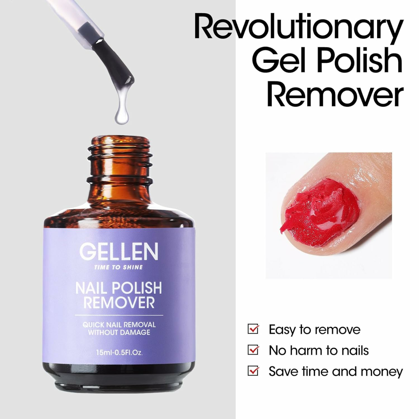 Gellen Gel Polish Remover Kit - Quick and Easy Nail Care